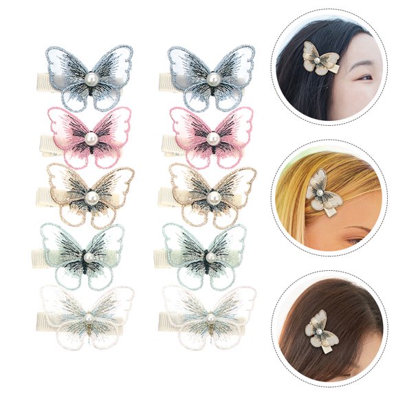 AURARMLET 10pcs Kawaii Hair Clips Assorted Color Hair Accessories for Girls