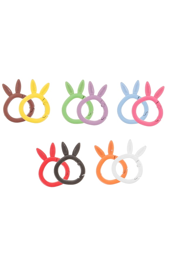 10pcs Metal Keychain Assorted Colors Key Clips for Craft Projects and Accessories