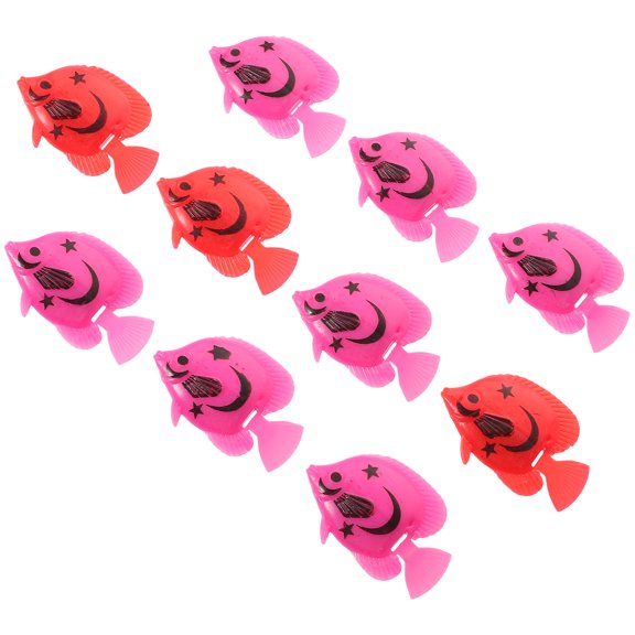 AURARMLET 10pcs Lifelike Plastic Artificial Fish Ornaments, Aquarium Decorations & Photography Props, Random Colors & Patterns