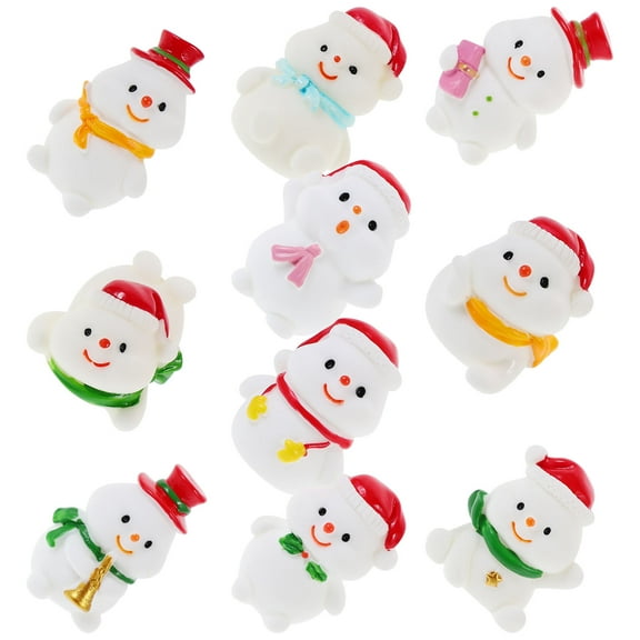 AURARMLET 10pcs Mini Resin Figurines Assorted Colors Mixed Styles for Party Decorations and Festive Celebrations