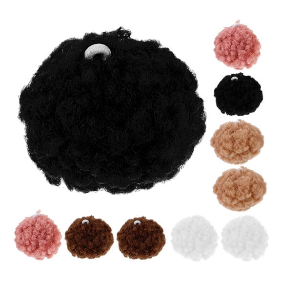 AURARMLET Small Pompoms for Crafts Fluffy Pompoms Synthetic 10Pcs