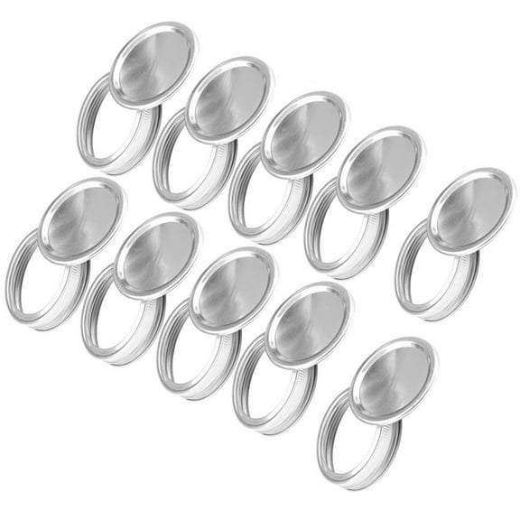 AURARMLET 10pcs Split Type Jar Lids for Standard Mouth Jars, Dishwasher Safe, Easy to Clean, Ideal for Food Storage and Freshness