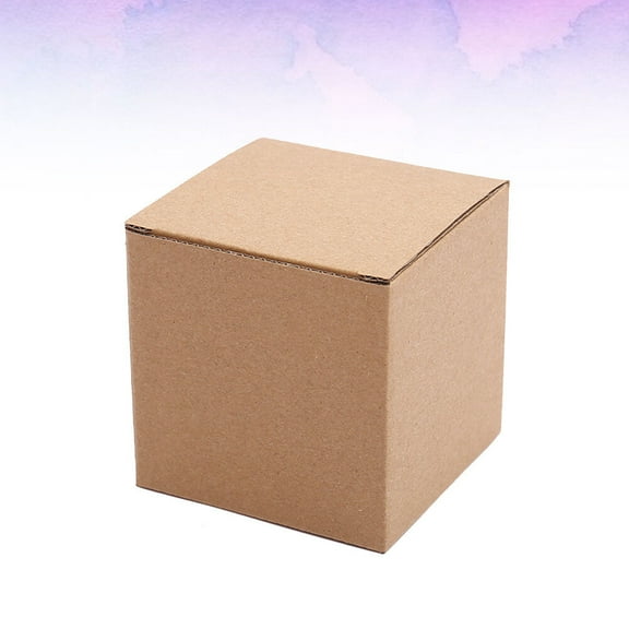 AURARMLET 10Pcs Small Packaging Boxes Lightweight Khaki Kraft Paper Box Convenient to Carry for Candles