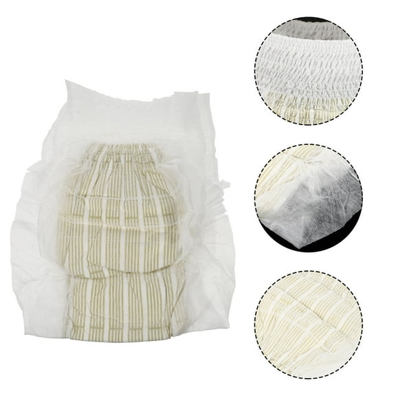 AURARMLET 11Pc Disposable Adult Diapers White Soft Cloth Fabric Comfortable Breathable for Overnight Use