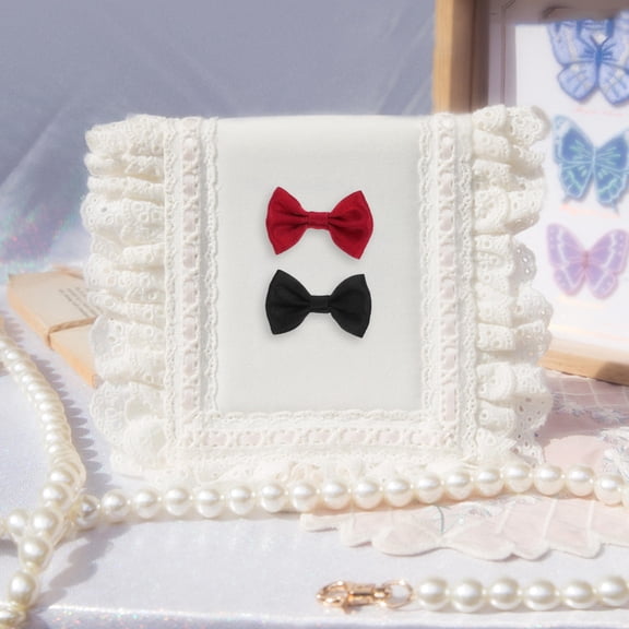 AURARMLET 120pcs Multi- Bows for Christmas Tree Decoration, White and Colorful Bows for Holiday Crafts