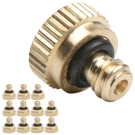 AURARMLET Atomizing Nozzle Misting Nozzle Brass Outdoor Cooling System 12-Pcs