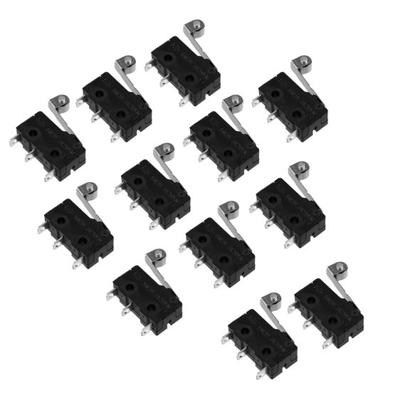 AURARMLET Waterproof Micro Switch Black Plastic for Switching Quick Action 12Pcs