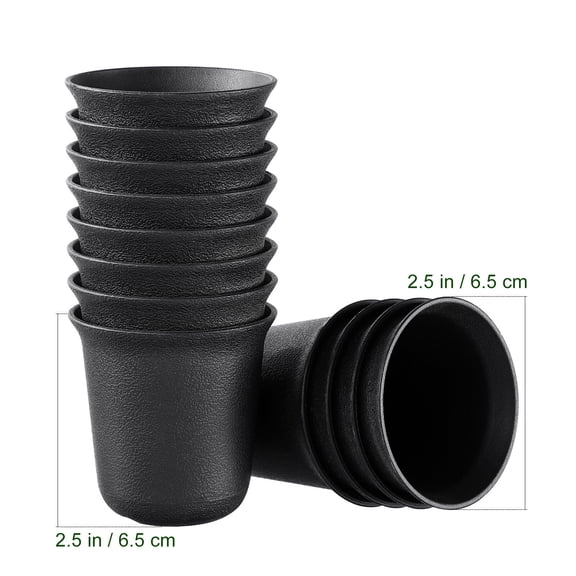 AURARMLET 12Pcs Small Succulent Pots with Drainage Holes for Indoor Plants Plastic Planters
