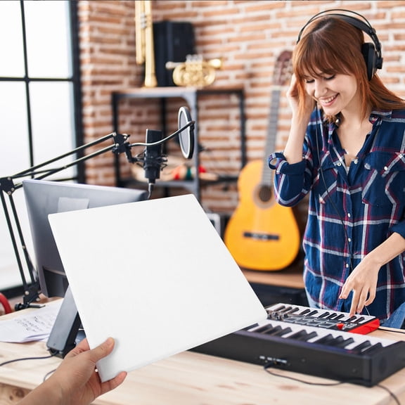 AURARMLET 12Pcs Studio Acoustic Sound Proofing Panels for Home with Fire Resistant Polyester Material