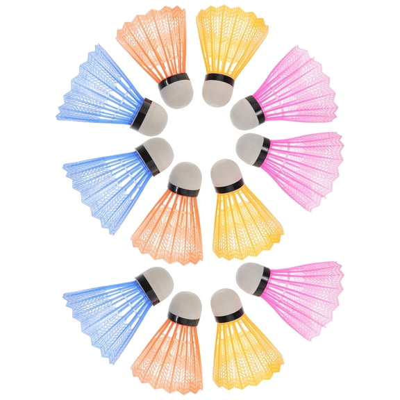 AURARMLET 12Pcs Versatile Badminton Shuttlecocks Assorted Colors for Indoor Outdoor Sports Practice