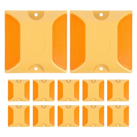 AURARMLET Set of 12 Yellow Reflective Driveway Markers with ABS Construction for Enhanced Sidewalk Safety