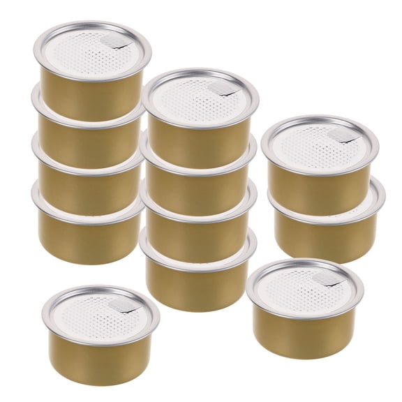 AURARMLET Set of 12 Aluminum Cat Treat Tins for Pet Food Storage, Ideal for Multiple Uses and Situations