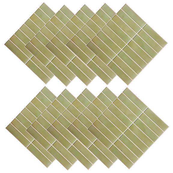 AURARMLET Green PVC Self-Adhesive Bathroom and Kitchen Wall Stickers for Easy Decor
