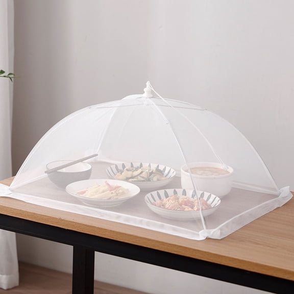 AURARMLET 2-Pack Kitchen Dish Covers Set, Polyester Mesh Netting with Steel Wire Frame, 25.2×16.5×13.2in