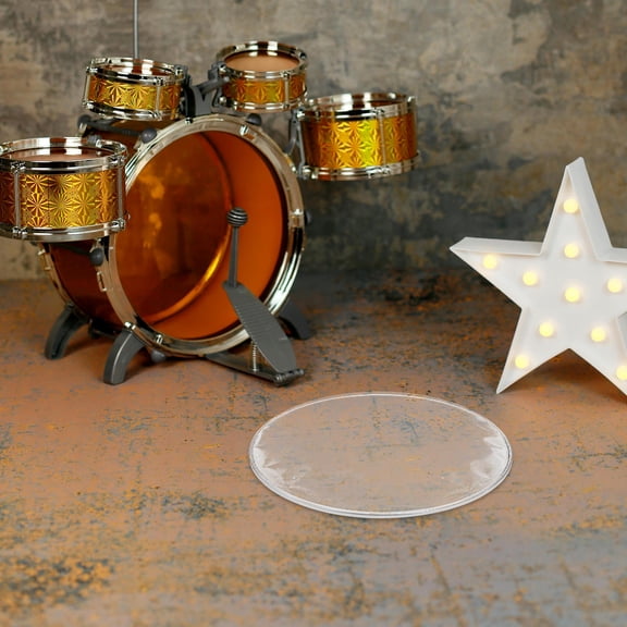 AURARMLET 14 Inch Transparent Practice Snare Drum Head Replacement for Drum Set Accessories