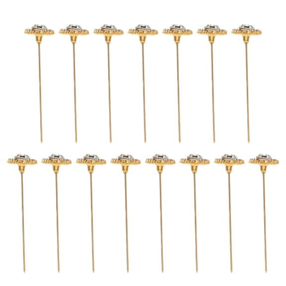 AURARMLET Metal Alloy Rhinestone Brooches Unique Design for Crafting and Wedding 15Pcs