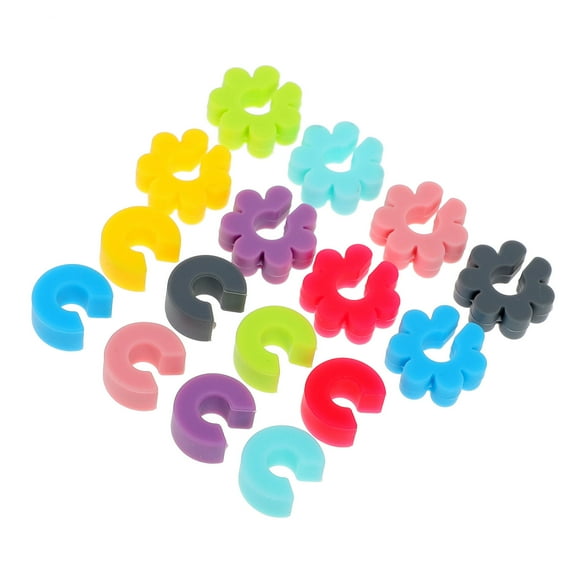 AURARMLET 16Pcs Cup Labels and Reusable for Nightclubs and Bars