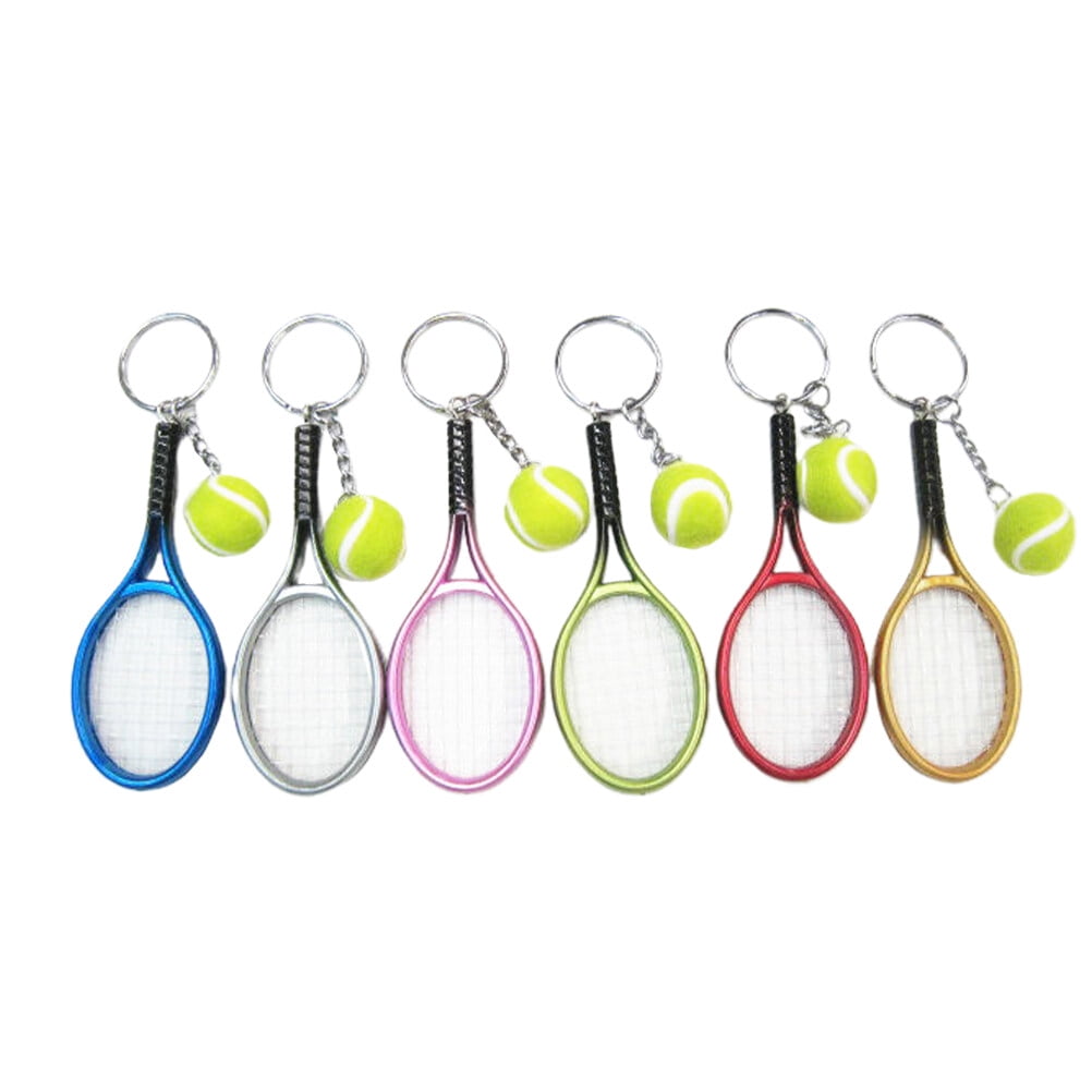 AURARMLET 18pcs Tennis Keychain: Sport Style Tennis Keychain - Unique Mini Key Ring Charm With Ball Pendant For Tote Bags Backpacks