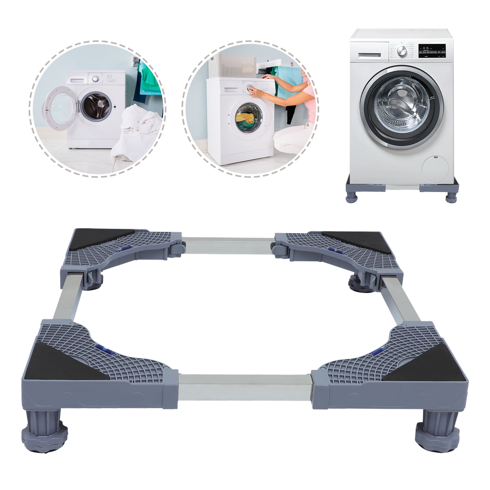 AURARMLET 1Pack Anti Skid Adjustable Washing Machine Stand for Household Users 15.72X15.72X3.93 In