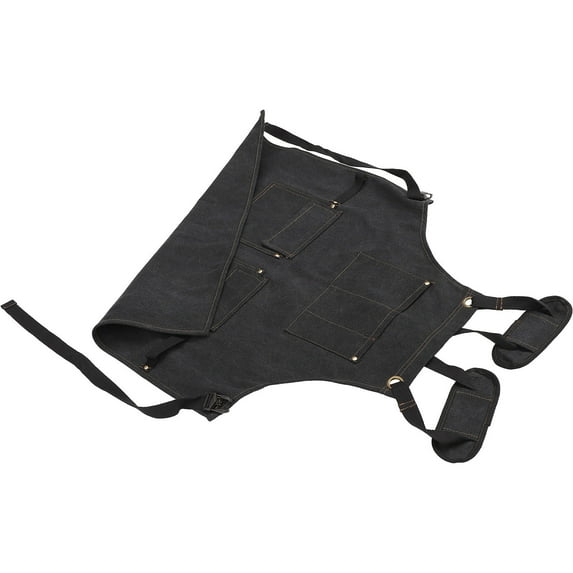 AURARMLET 1Pack Black Canvas Apron for Craft Table Use by Hair Stylists with Adjustable Straps