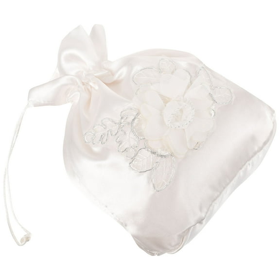 AURARMLET Bridal Purse White Satin Wedding Favor Bag for Bride and Bridesmaids, Elegant Wedding Day Accessory, 1 Set