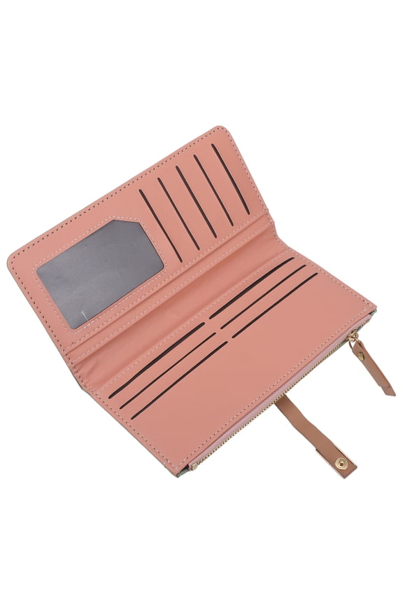 1Pack Cluthes Purse for Women in Long Rectangular Shape with Zipper and Coin Storage