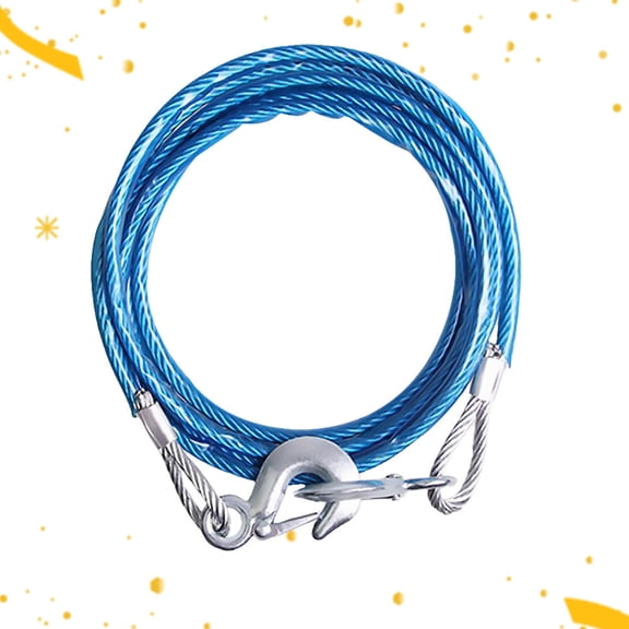 AURARMLET 1Pack Heavy Duty Wire Cable Rope for Car Towing Winch Extension Steel Wire Silver 400*2.36in