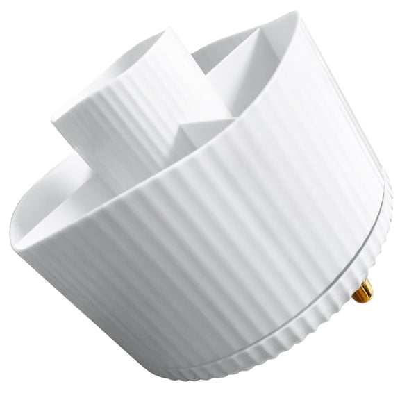 AURARMLET Desktop Decoration Makeup Brush Holder White PP 1Pack