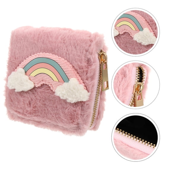 AURARMLET 1Pack Pink Polyester Purse with Cash Holding Function for Women