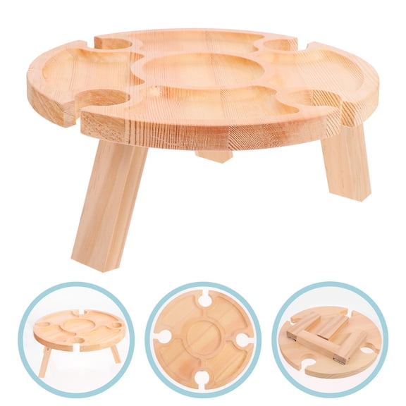 AURARMLET 1Pack Plastic Small Portable Table with Durable Material for Beach Snack Serving 27X0.3937X9.84X1.38in
