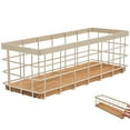 thumbnail image 1 of AURARMLET White Iron Storage Basket 1-Pack 10.05x3.75x3.55in for Kitchen and Bathroom Shelf Organization, 1 of 8
