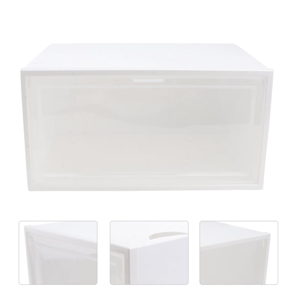 AURARMLET 1-Pack Stackable Plastic Shoe Storage Bin Organizer for Home, Closet, and Entryway Use