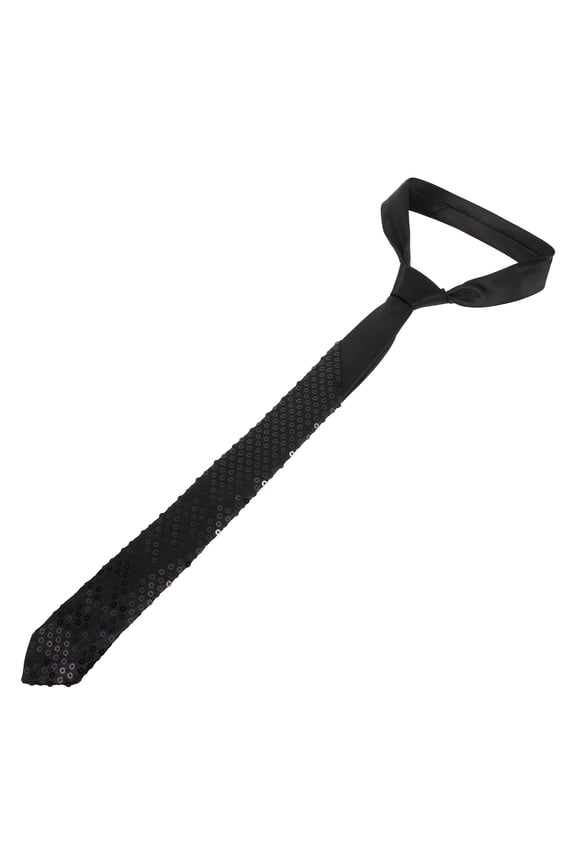 Unique Black Sequin Tie for Men Party Wedding Costume and Formal Outfits