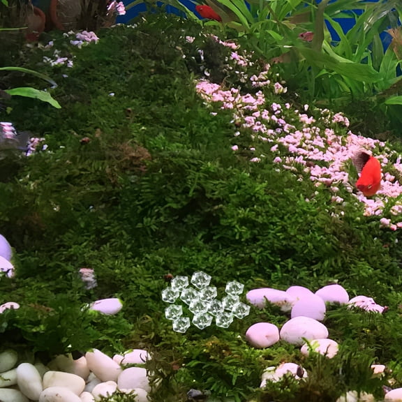 AURARMLET 1Pack White Fish Aquarium Gravel Rocks Natural Quartz Crystal Chips for Tank Substrate