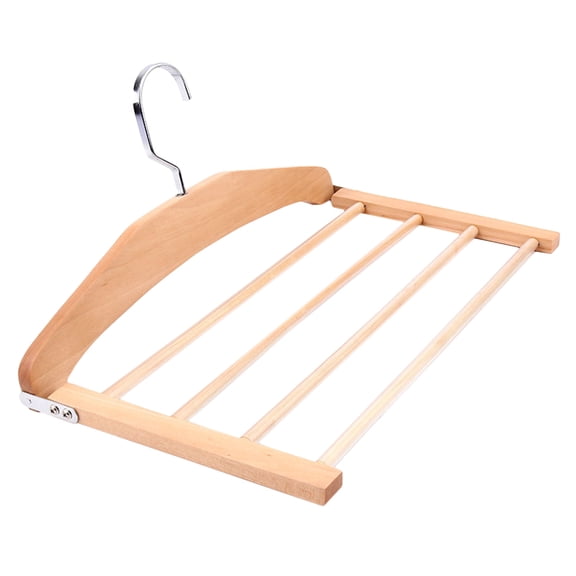 AURARMLET Wooden Multiple Pants Hanger with 360 Degree Rotation, Space Saving Closet Organizer, 1 Piece