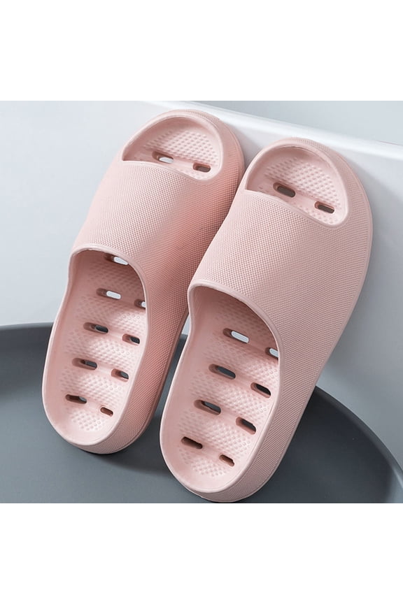 1Pair Guest Slippers Non Slip Breathable PVC Soft Cushioned Indoor Slides