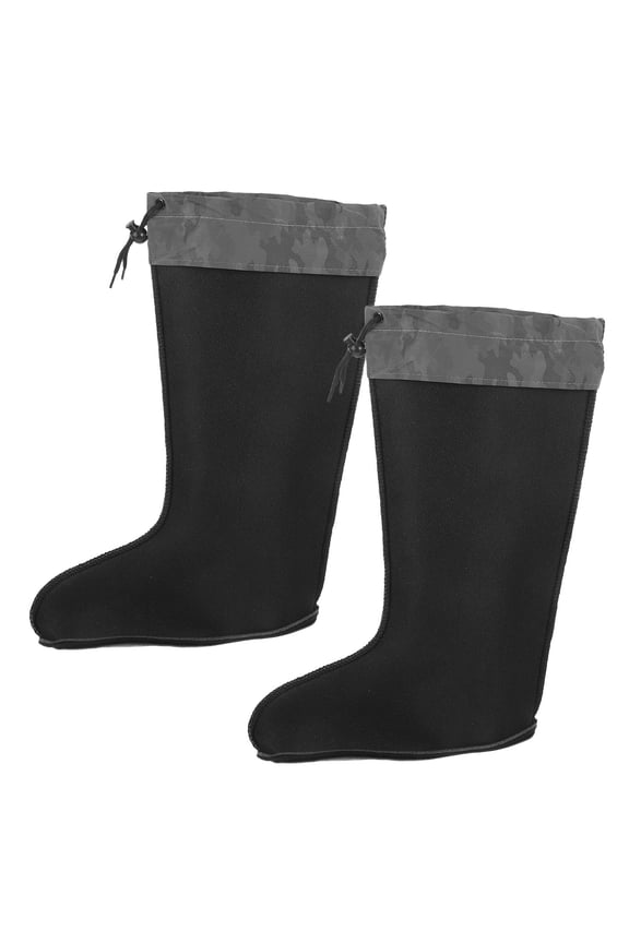 1 Pair Mens Thermal Boot Liners Black Plush Insulated Walking Boot Accessories for Cold Weather