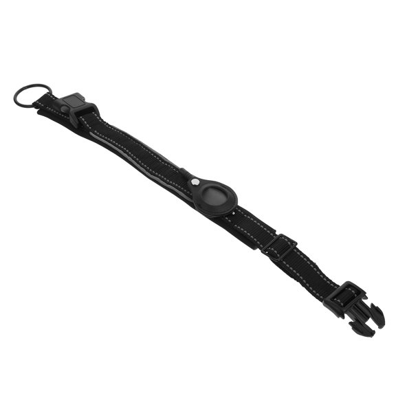 AURARMLET 1Pc Dog Locator Protector Case Black Durable Material Reflective Anti-Loss Collar Protector
