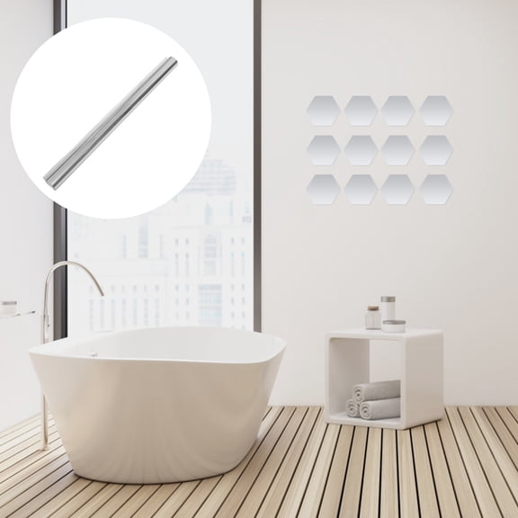 AURARMLET Self Adhesive Mirror Wall Sticker for Home Improvement and Interior Design, Easy to Apply, 1 Set
