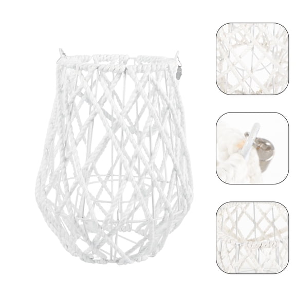 AURARMLET Geometric Woven Lanterns for Candles Home Decor Set of 1 Stylish Indoor Outdoor Lighting