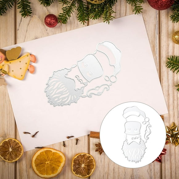 AURARMLET 1Pcs Die Cuts For Scrapbooking 3D Design Santa Claus Tree Carbon Steel 4.72x2.36x0.04in Christmas Projects
