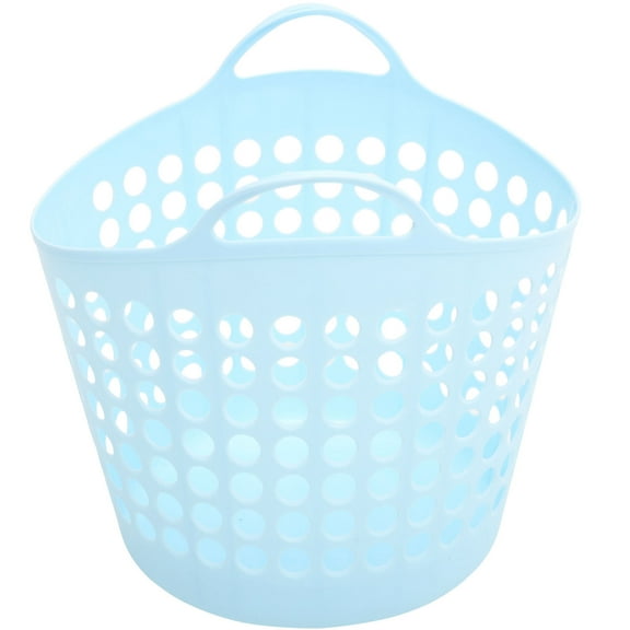 AURARMLET 1Pcs Laundry Hamper for Bathroom Portable Dirty Clothes Organizer Blue 30L Capacity