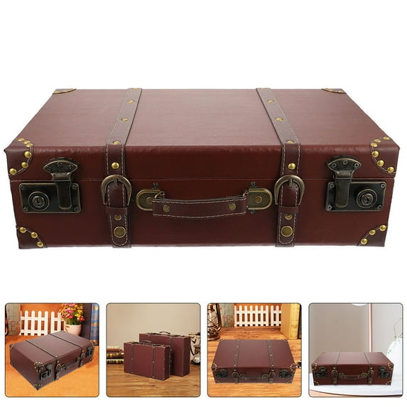 AURARMLET 1Pc Brown Rectangular Luggage Prop Density Board Wear-Resistant Home Organization Accessory