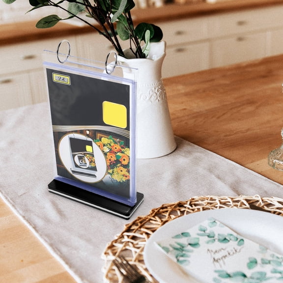 AURARMLET 1Pcs Menu Display Stands for Tabletop Use Professional Design 11.6x6.3x2.4in