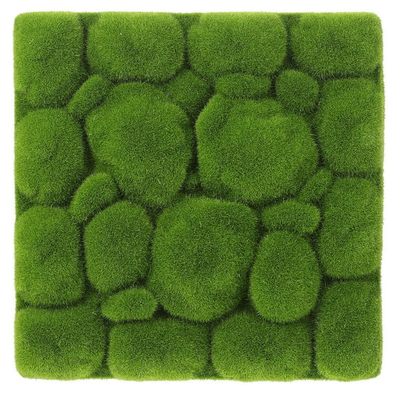 AURARMLET Artificial Moss Wall Panel 11.8x11.8x1.4in Green Foam Moss Wall Decoration for Home and Office