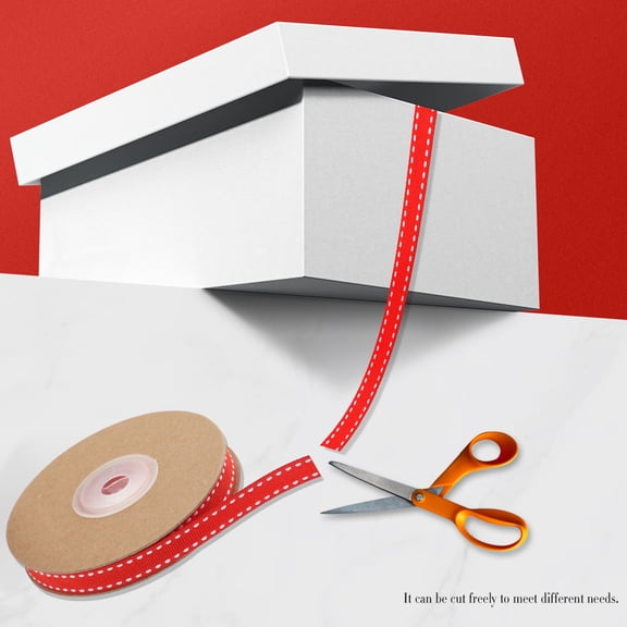 AURARMLET 1Pcs Red Ribbon for Bow Making Ribbon Elegant Design for DIY Makers