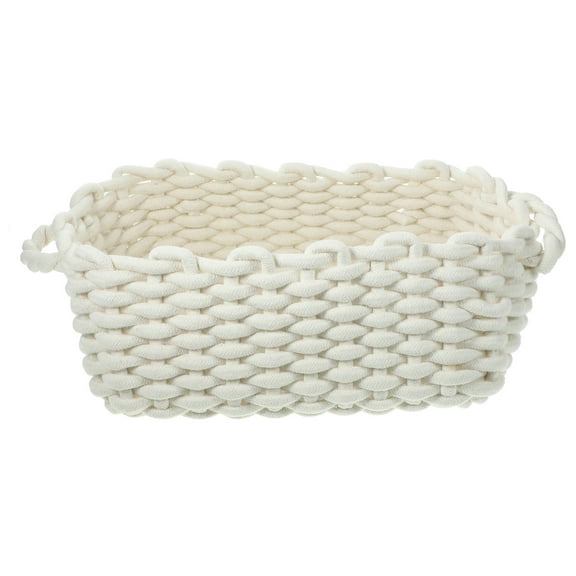 AURARMLET Basket Organizers and Storage Cotton Rope Beige 1Pack for Homeowners