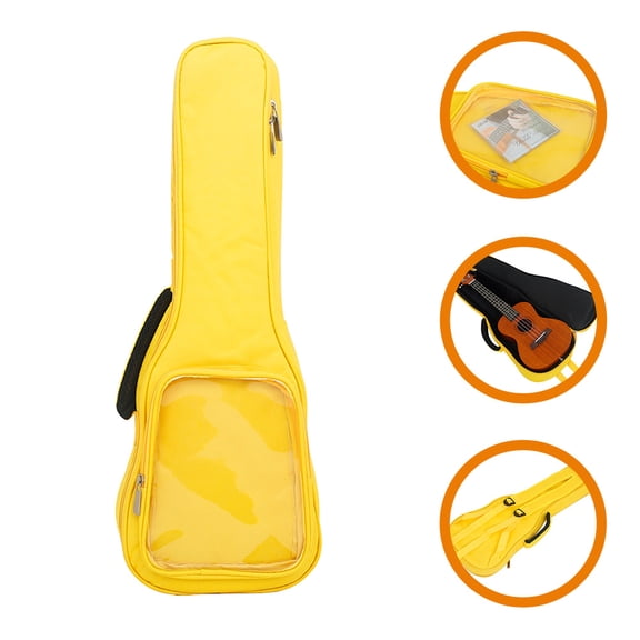 AURARMLET Yellow Ukulele Bag, Professional Lightweight Protective Case, Water-Resistant Cover for Ukulele, 1 Pack