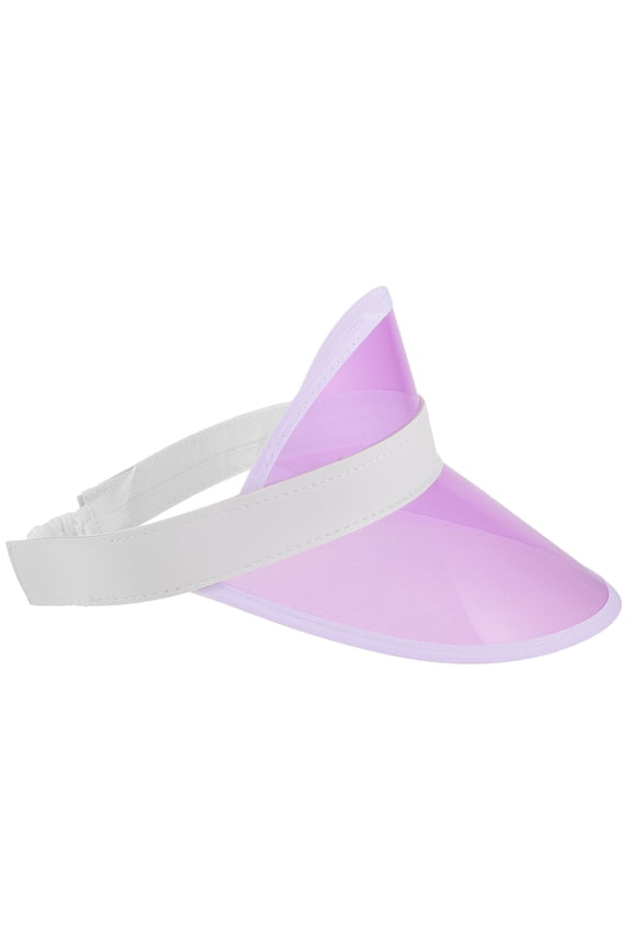 Women Sun Visor Hat Purple Cloth 1Pcs 11.4x7.5in