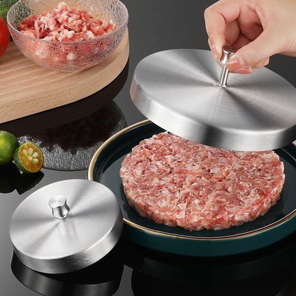 AURARMLET Stainless Steel Burger Patty Maker for Home Kitchen, Easy-to-Use Burger Press Tool and Kitchen Gadget Set